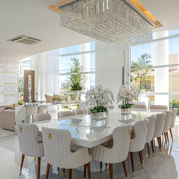 IvoryLuxe Grand Élise 12-Seater Dining Table Set